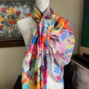 Vibrant Multicolor Abstract Art Scarf